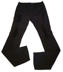 Express Jeans Womens 10 Legging Mid Rise Denim Stretch Jeggings Pants Black